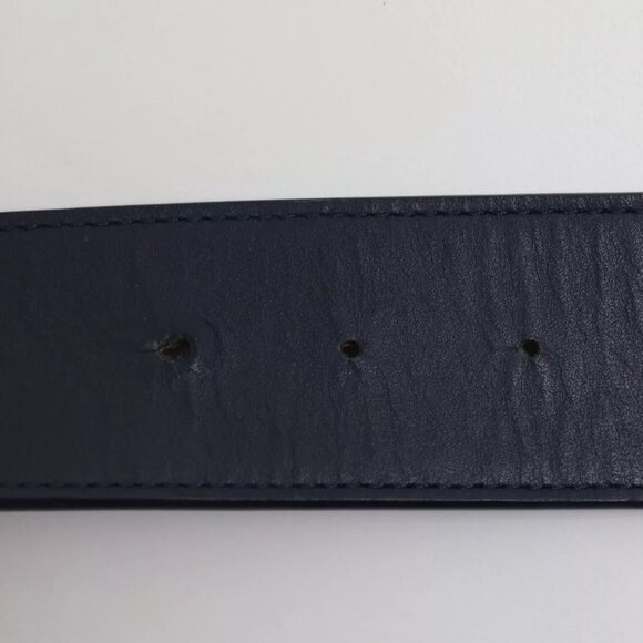 MCM Claus M Reversible Logo Belt Red & Blue Size 40 - Picture 9 of 15